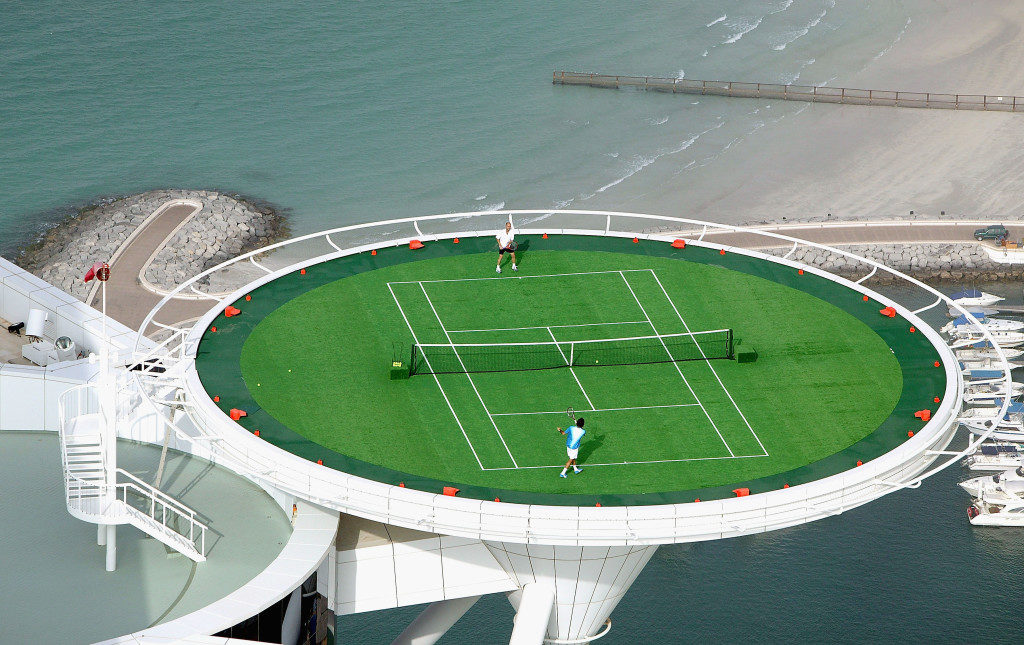 Tennis court construction in Dubai by Raymond Sport — sports construction company UAE